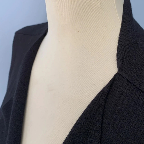 Lulus black cozy knit open front cardigan with pockets small medium oversized - Picture 5 of 9